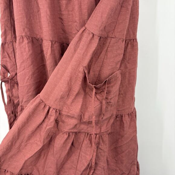 Scarlet Darkness Maxi Skirt 2XL Fairy Romantic Whimsigoth Renaissance Tier Boho - Picture 6 of 7